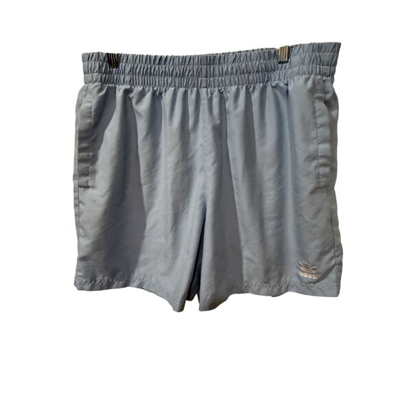 Adidas Mens Light Blue Shorts Size XL With Elastic Waistband & Embroidered Logo - Picture 3 of 6